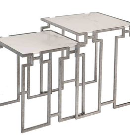 Bosphorus Nesting Tables - Royal Gold with Carrera
