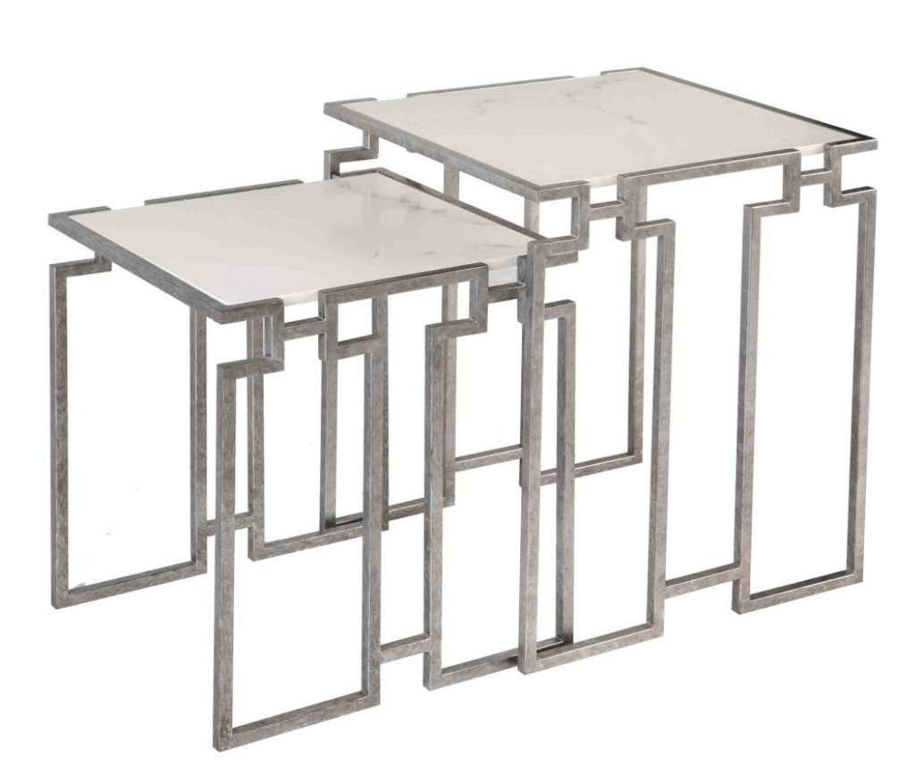 Bosphorus Nesting Tables - Royal Gold with Carrera