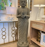 Extra Large Stone Standing Buddha 60"H