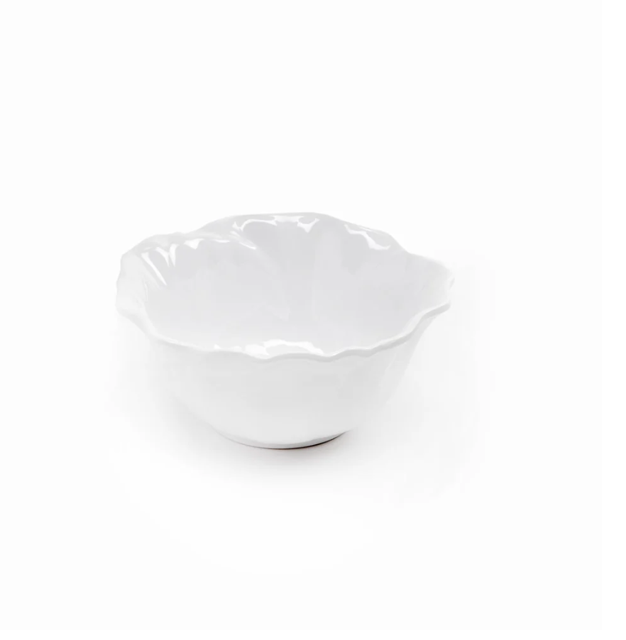 Q Home Design Peony White Melamine Cereal Bowl 6.5" x 2.85"