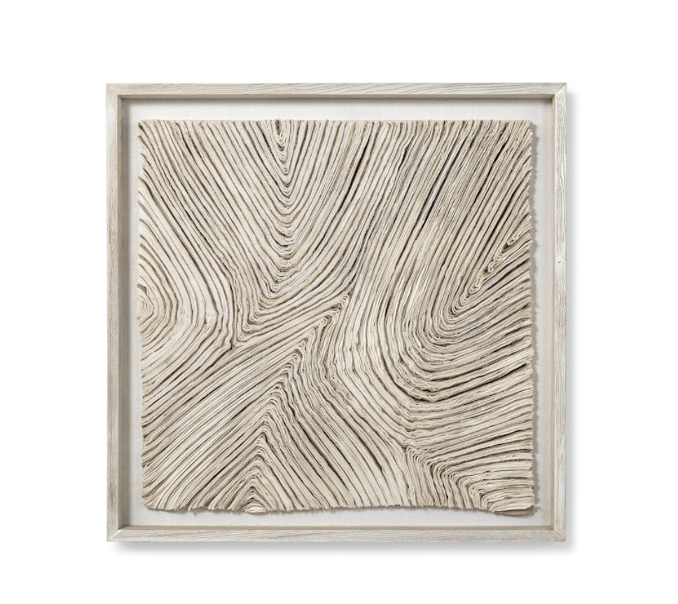 Harlowe Wall Decor Square, White 41''sq x 3''dp