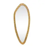 Macy Organic Oval-Shaped Brass Mirror 21" x 52" x 1"