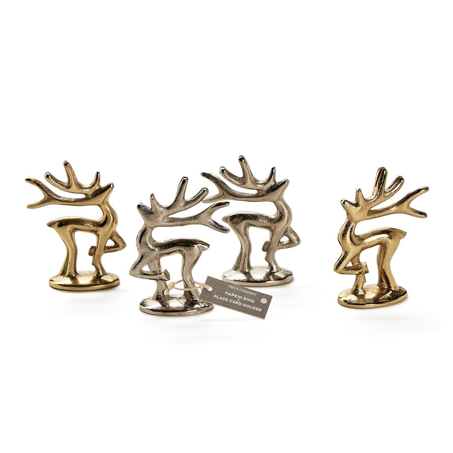 OH DEER! HOLIDAY DEER PLACE CARD HOLDER NAPKIN RING