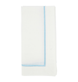 Embroidered Line Design Napkin Aqua