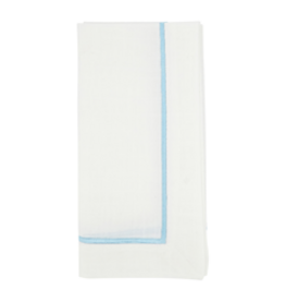 Embroidered Line Design Napkin Aqua