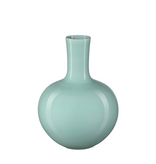 Celadon Green Straight Neck Vase 15" x 11.25"