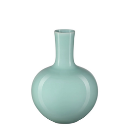Celadon Green Straight Neck Vase 15" x 11.25"