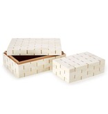Monaco Box Bone LG 10"Wx7"Dx3.5"H