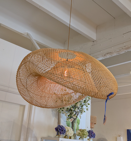Elma Hanging Lamp - Natural W40 x D40 x H22"