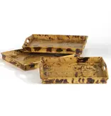Nested Tray Rattan - Antique Tortoise Med 14x22"