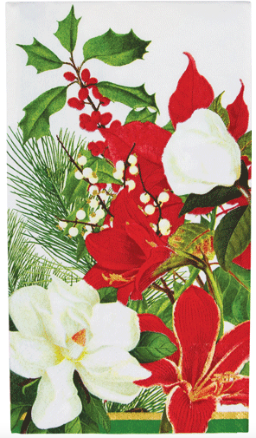 Christmas Garden Guest Towel
