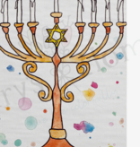 Happy Hanukkah Holiday Flour Sack Dish Towel