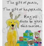 Dog Christmas Holiday Flour Sack Dish Towel