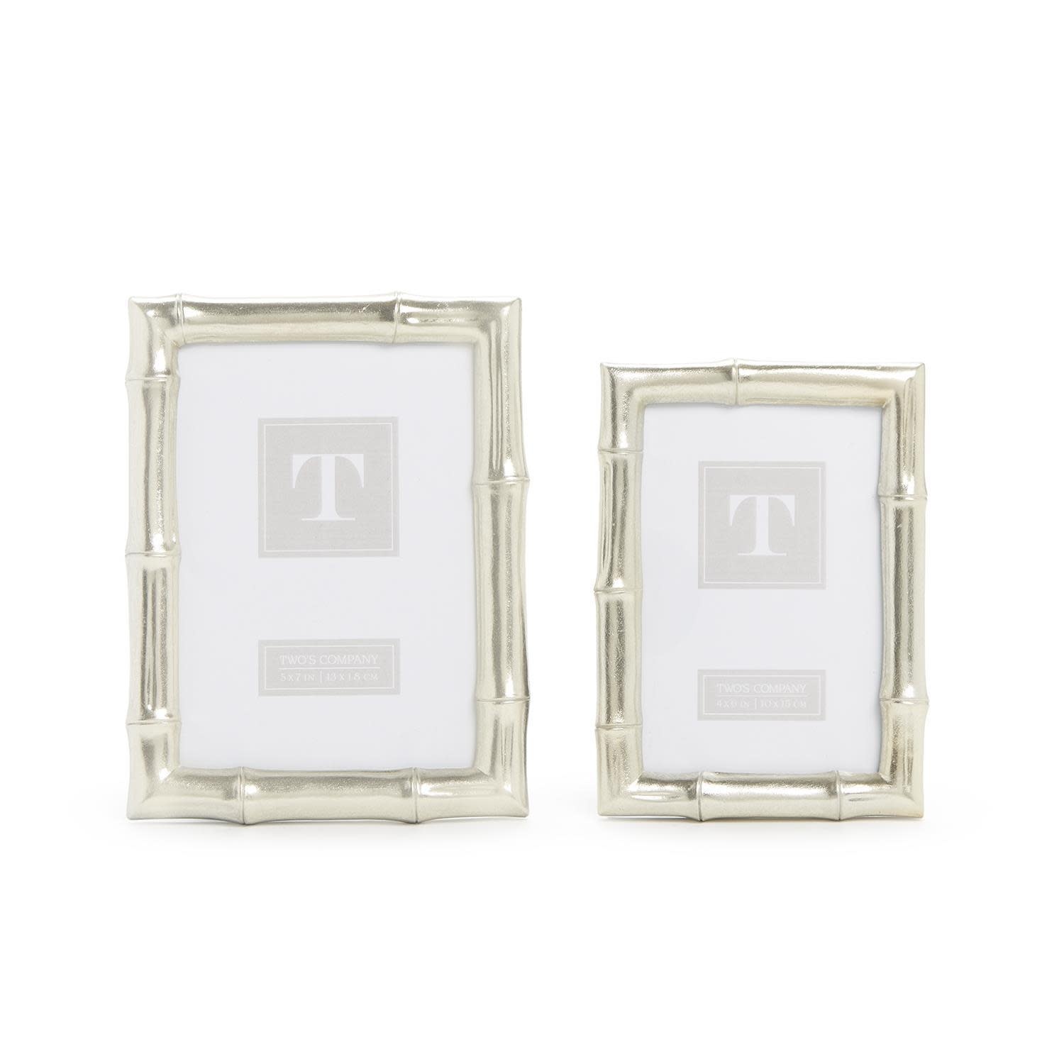 Silver Faux Bamboo Photo Frame 5x7