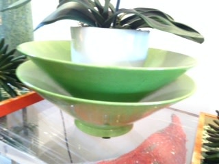 Green Crackle Bowl 15D x 5H