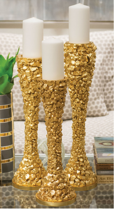 Medium White Nugget Candleholder