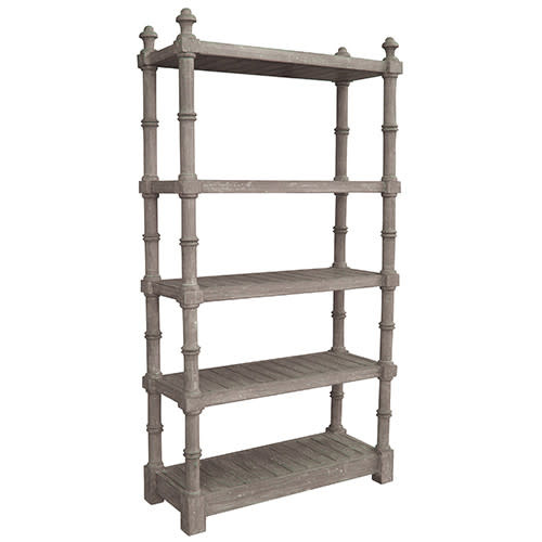Island Etegere Book Case in Riverwash 77" x 44" x 16"