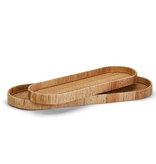 Hand-Crafted Natural Rattan Tray LG 27 1/2" W x 9 3/4" D