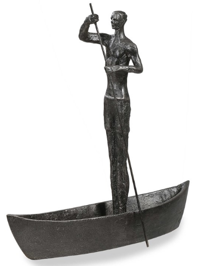 Punting Sculpture -  14 W X 14 H X 4 D