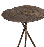 Large Lotus Table in Antique Brass - 20"Dia x 26.5"H