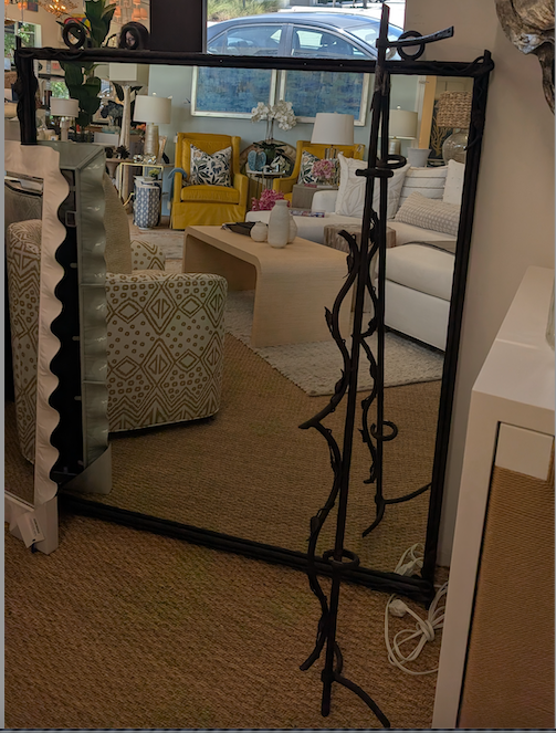 Iron Mirror with Hanger 55" x 56"