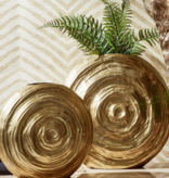 All Swirls Golden Vase - Pair