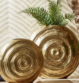 All Swirls Golden Vase - Pair