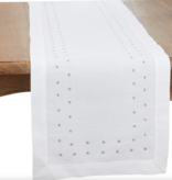 Polka Dot Runner  Silver 16"X72" Oblong
