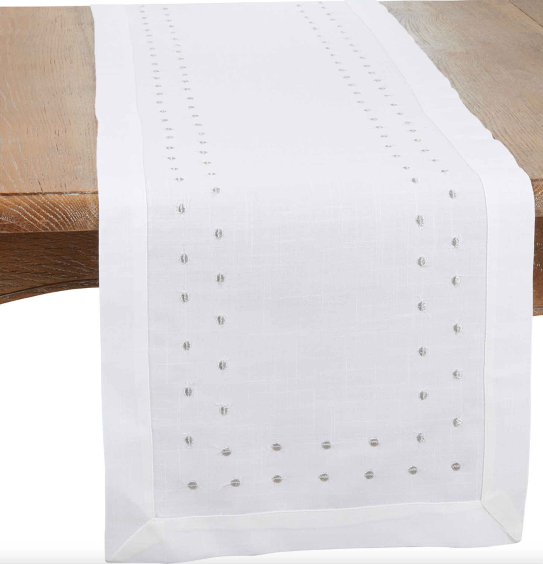 Polka Dot Runner  Silver 16"X72" Oblong