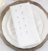 Polka Dot Napkin Silver 20" sq