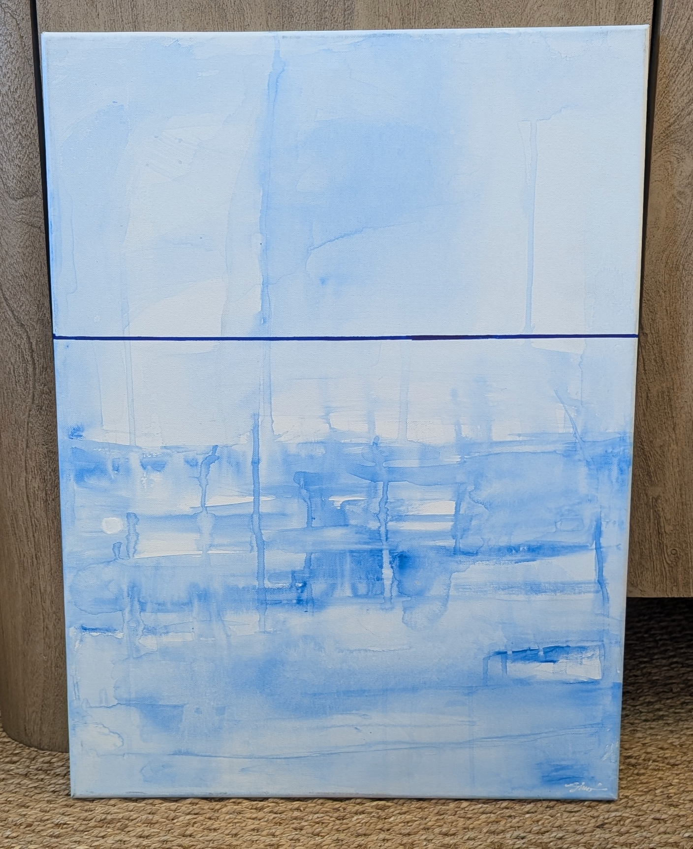 Blue Watercolor (1) 18" x 24"