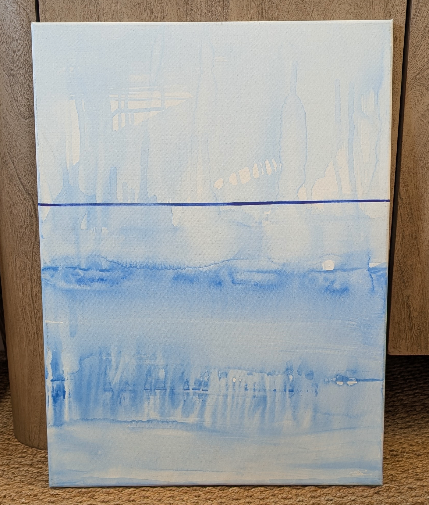 Blue Watercolor (2) 18" x 24"