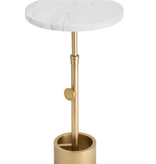 Myles Accent Table -Natural Brass 22.25h x13x13