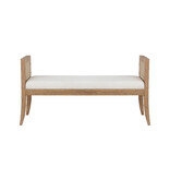 Benedict Bamboo Bench with Cane Sides 53.25" x 17.5" x 27"