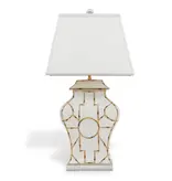 Baldwin White Lamp 33"H x 17"W x 14"D