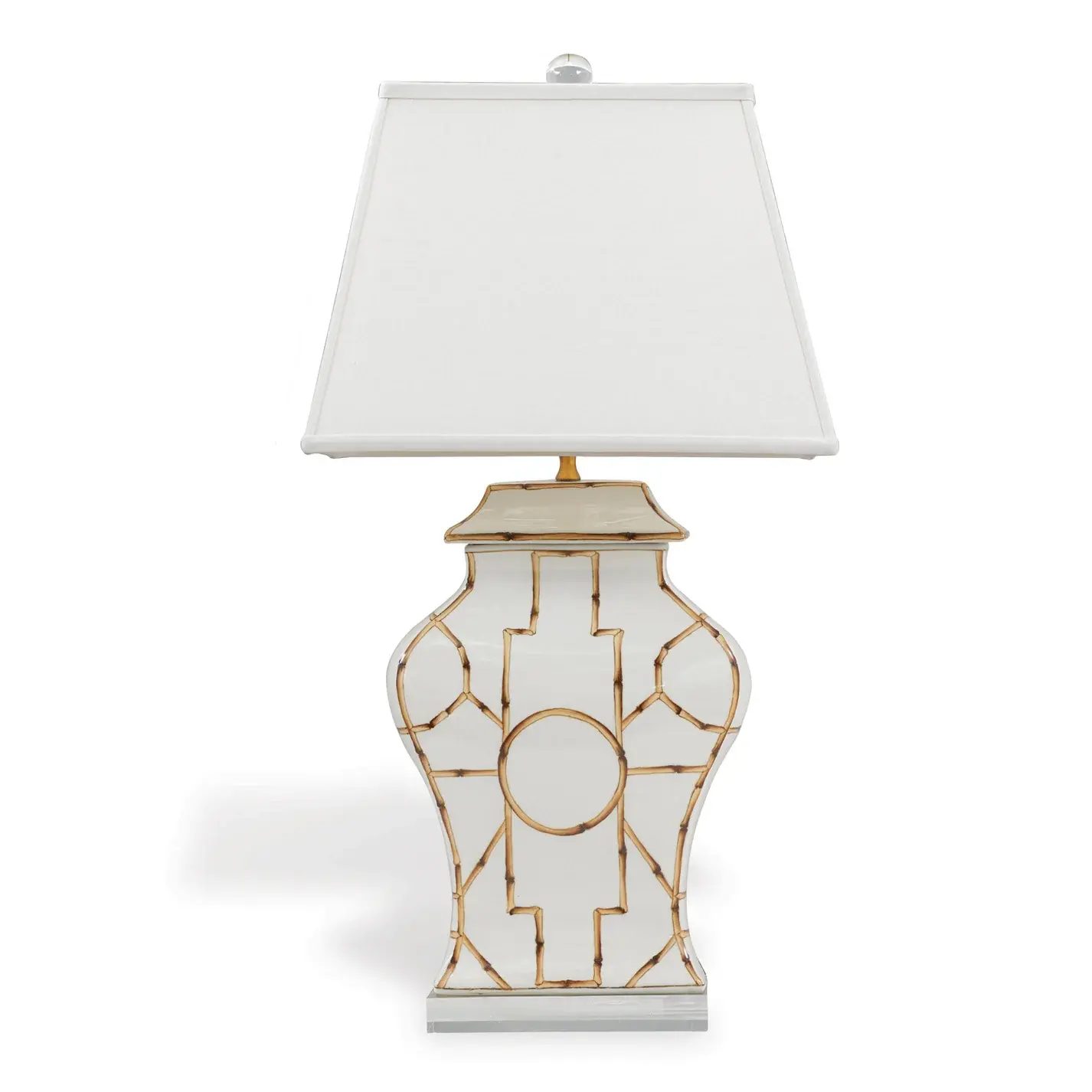 Baldwin White Lamp 33"H x 17"W x 14"D