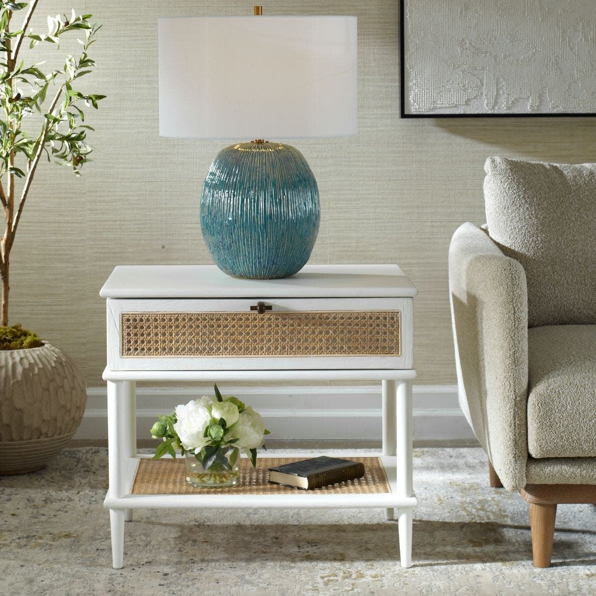 White Coast Side Table 26" x23" x18"