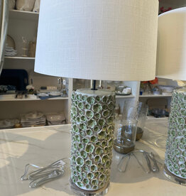 Green Sakura Flower Ceramic Table Lamp