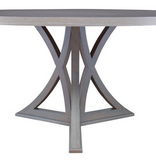 Dining Table in Gray Oak Wood 64" dia 30"H
