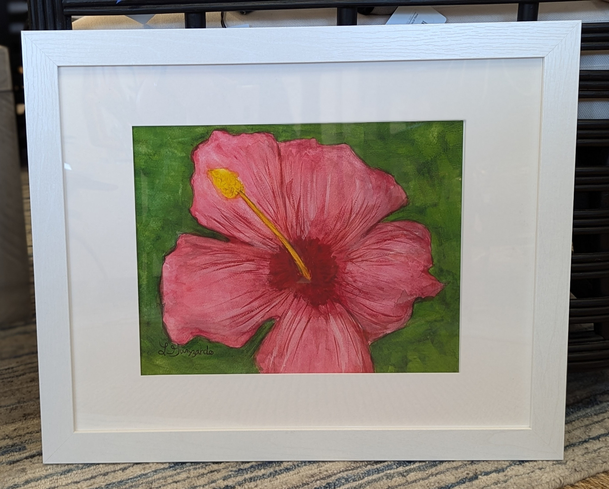 Pink Hybiscus 22" x 18"