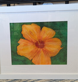 Orange Hybiscus 22" x 18"