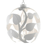 Plumeria White Orb Chandelier 35"h x 30"dia.