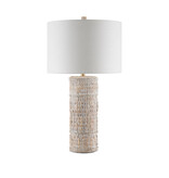 Azores White Table Lamp - H: 32.5" Dia: 18"