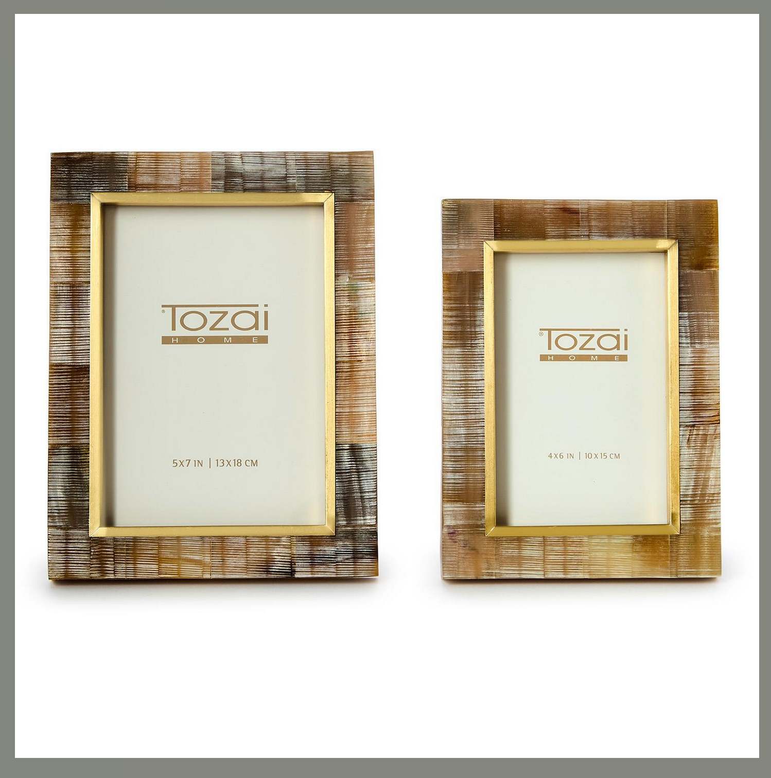 Chiseled Horn Photo Frame 4x6