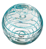 4.5" Sphere Clear w/Aqua Threads