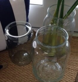 Clear Bottle Vase 6D x 11 1/2H