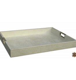Croc Pearl Leather Tray  24"w x 18"d x 3"h