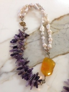Pearl Druzzy Necklace