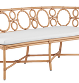 Tegal Muslin Bench - H: 30" W: 60" D: 23.5"