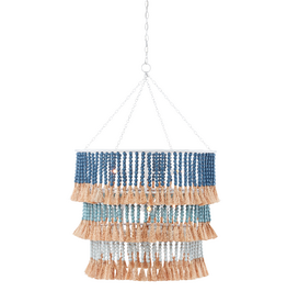 St. Barts Blue Chandelier - H: 48.5" Dia: 33"
